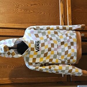 VANS kids Ochre Wavy Checkered Hoodie - XL